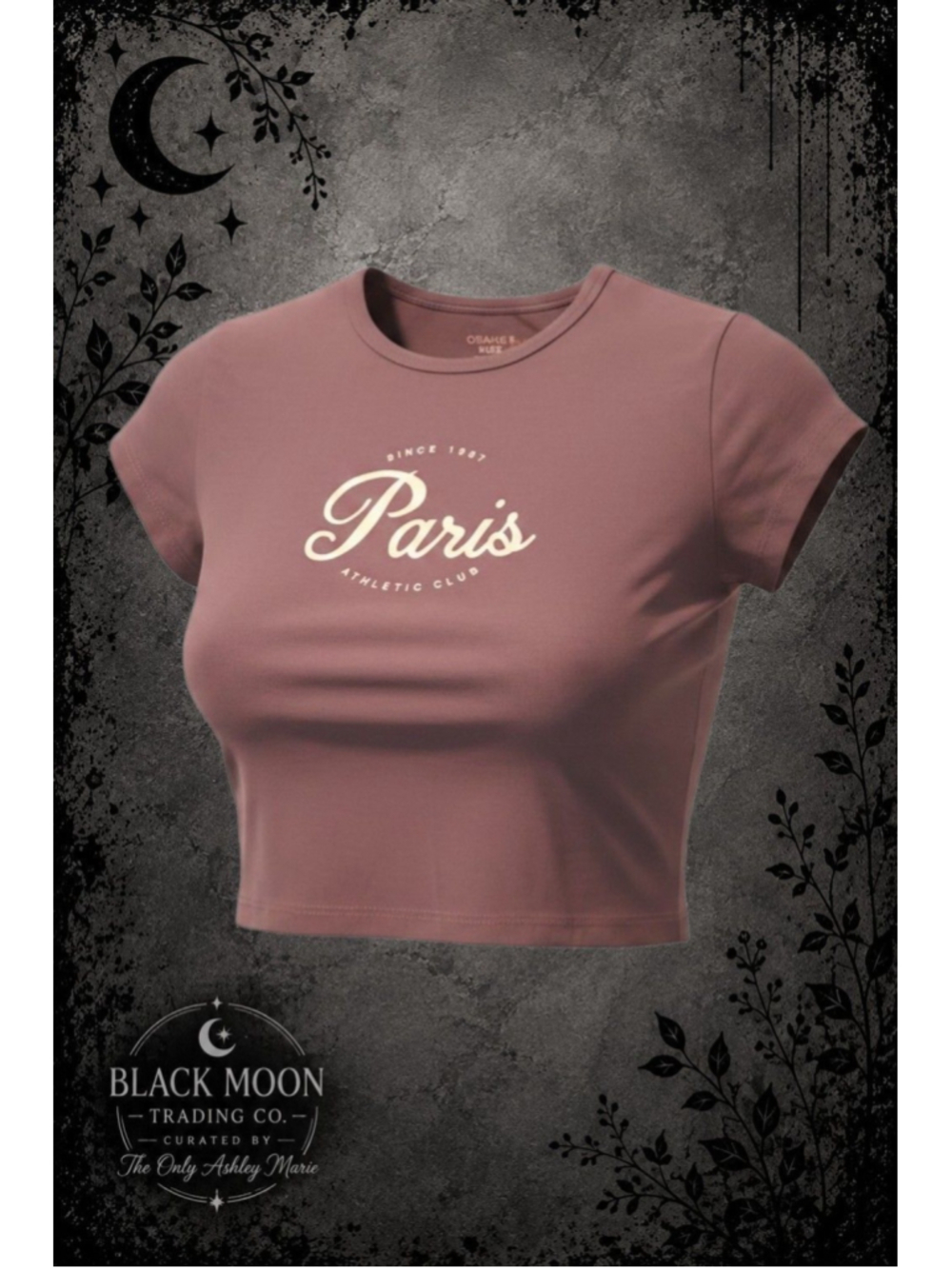24. Orange Kiss Paris Athletic Club Baby Tee Crop Top Size M